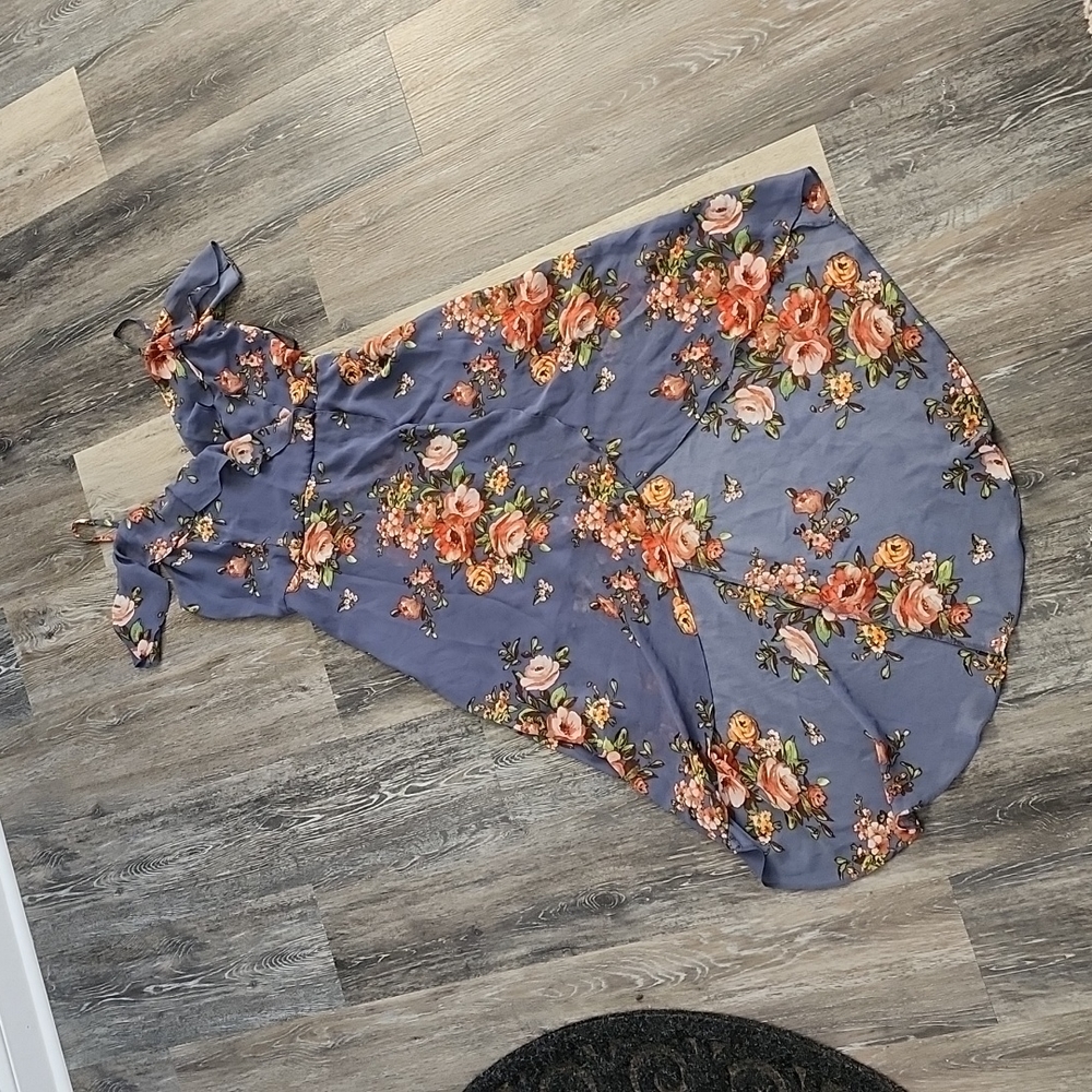 Blue floral dress